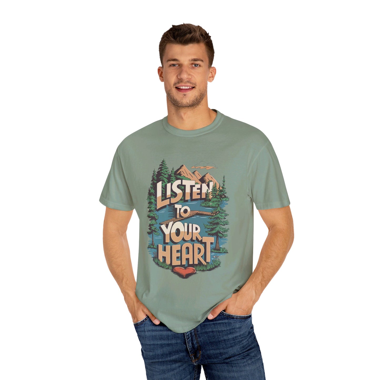 Listen to Your Heart Adult Meditation T-shirt