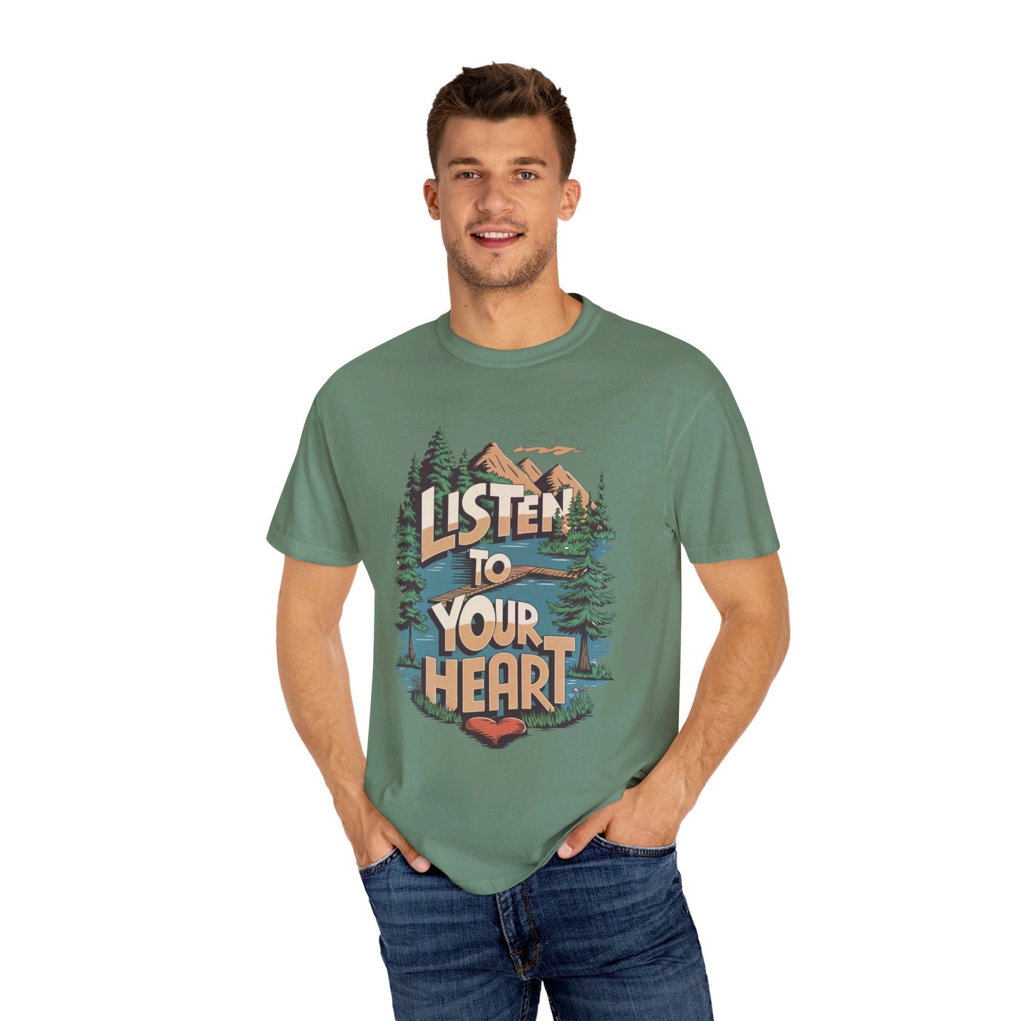 Listen to Your Heart Adult Meditation T-shirt