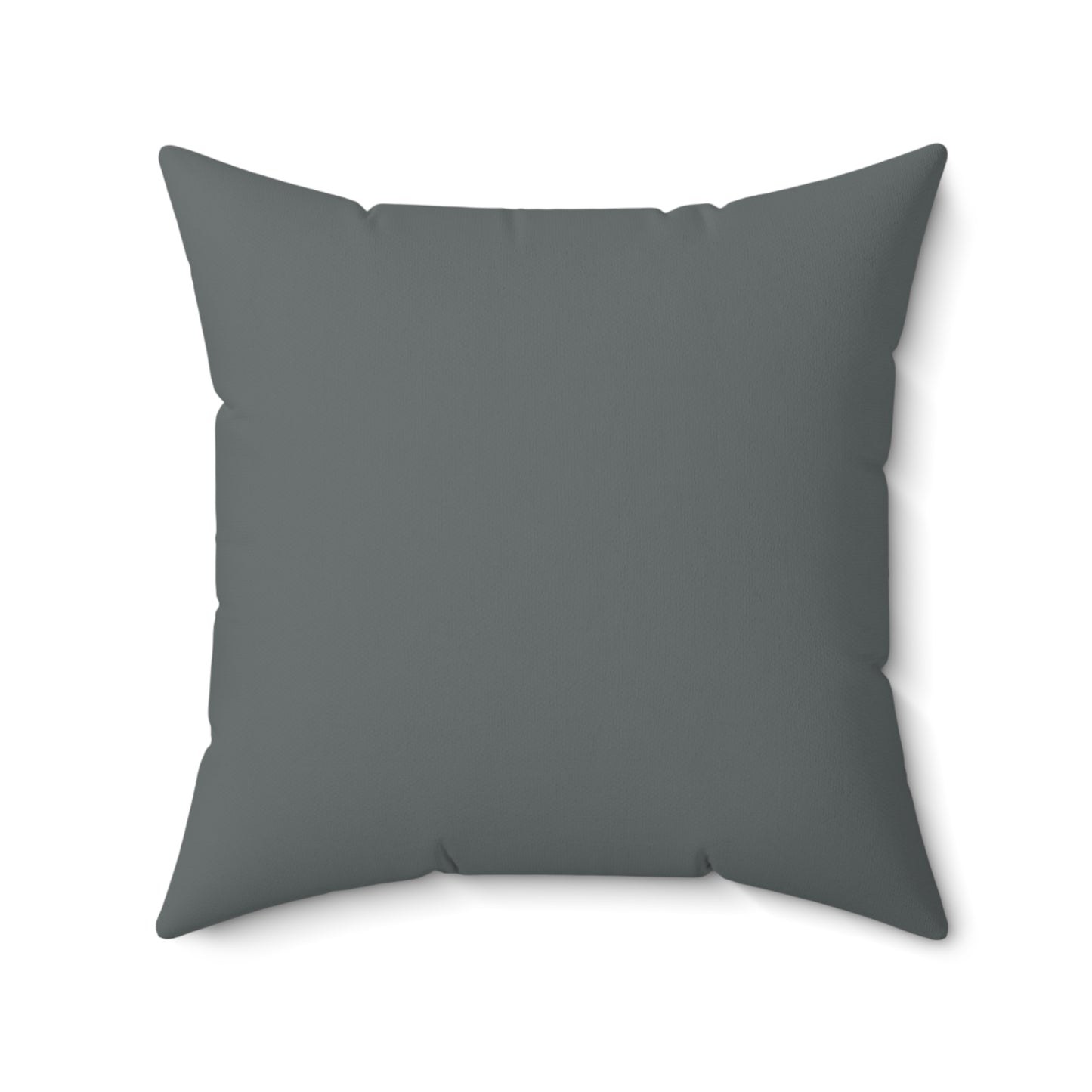 Here to Meditate Polyester Square Pillow Gray