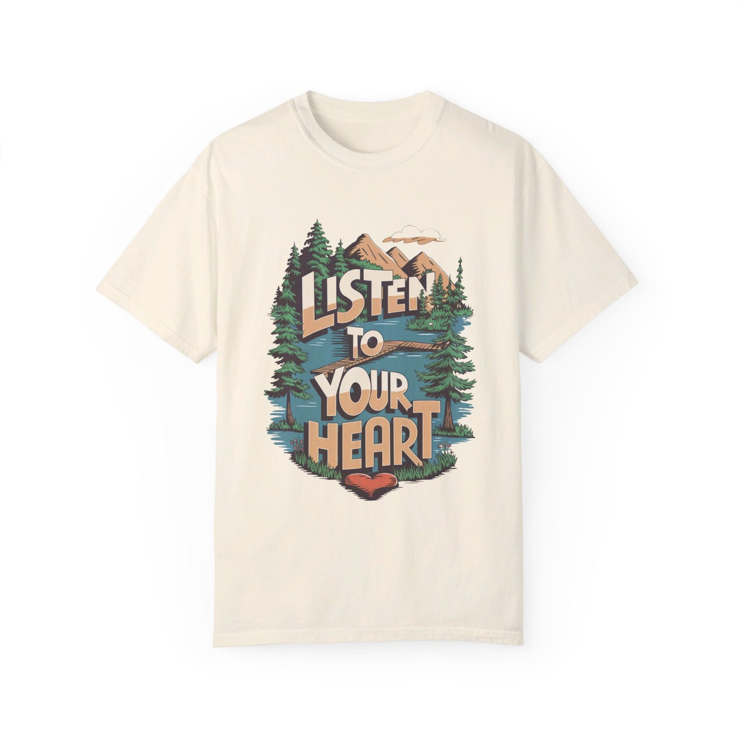 Listen to Your Heart Adult Meditation T-shirt