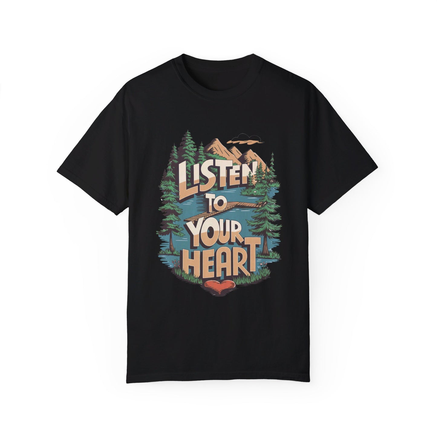 Listen to Your Heart Adult Meditation T-shirt