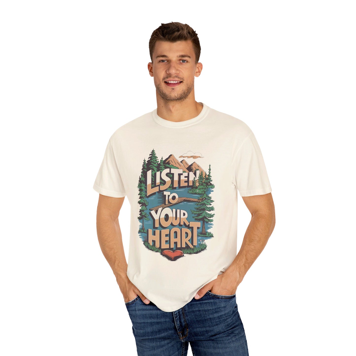 Listen to Your Heart Adult Meditation T-shirt