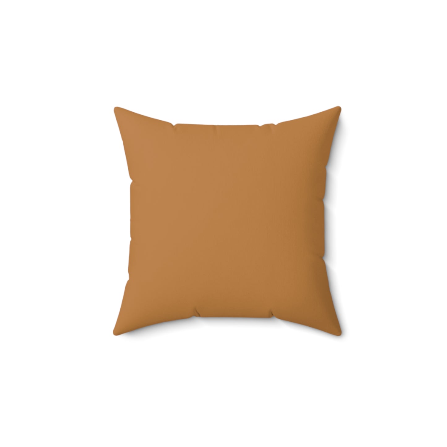 Here to Meditate Polyester Square Pillow Light Brown