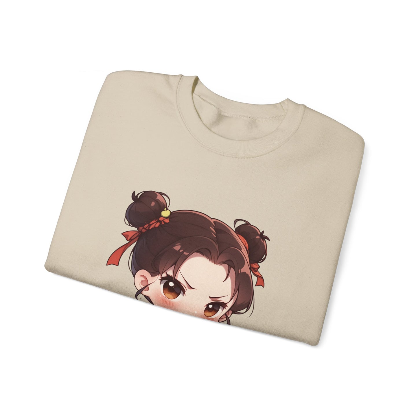 Heavy Blend™ comfortable Crewneck Sweatshirt Cute Cartoon Girl