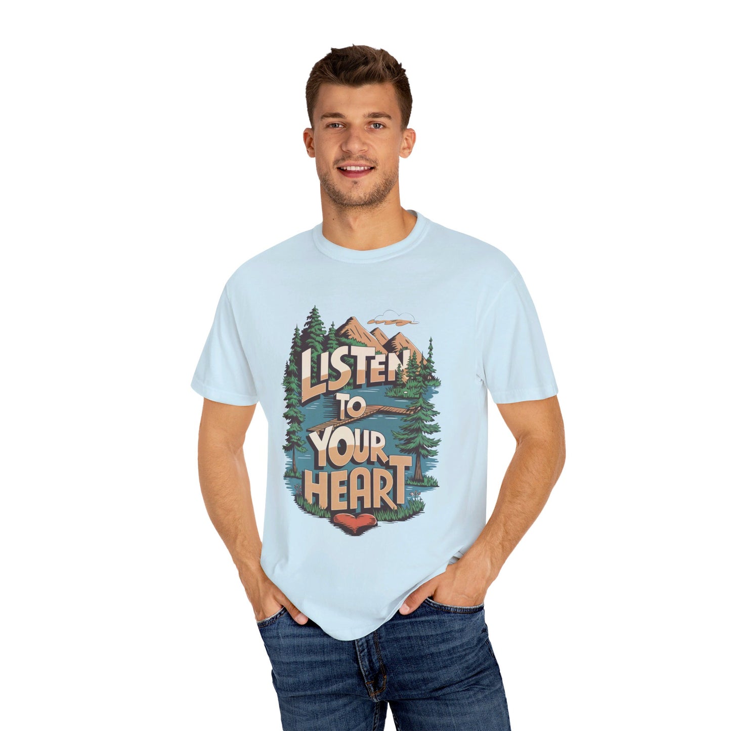 Listen to Your Heart Adult Meditation T-shirt