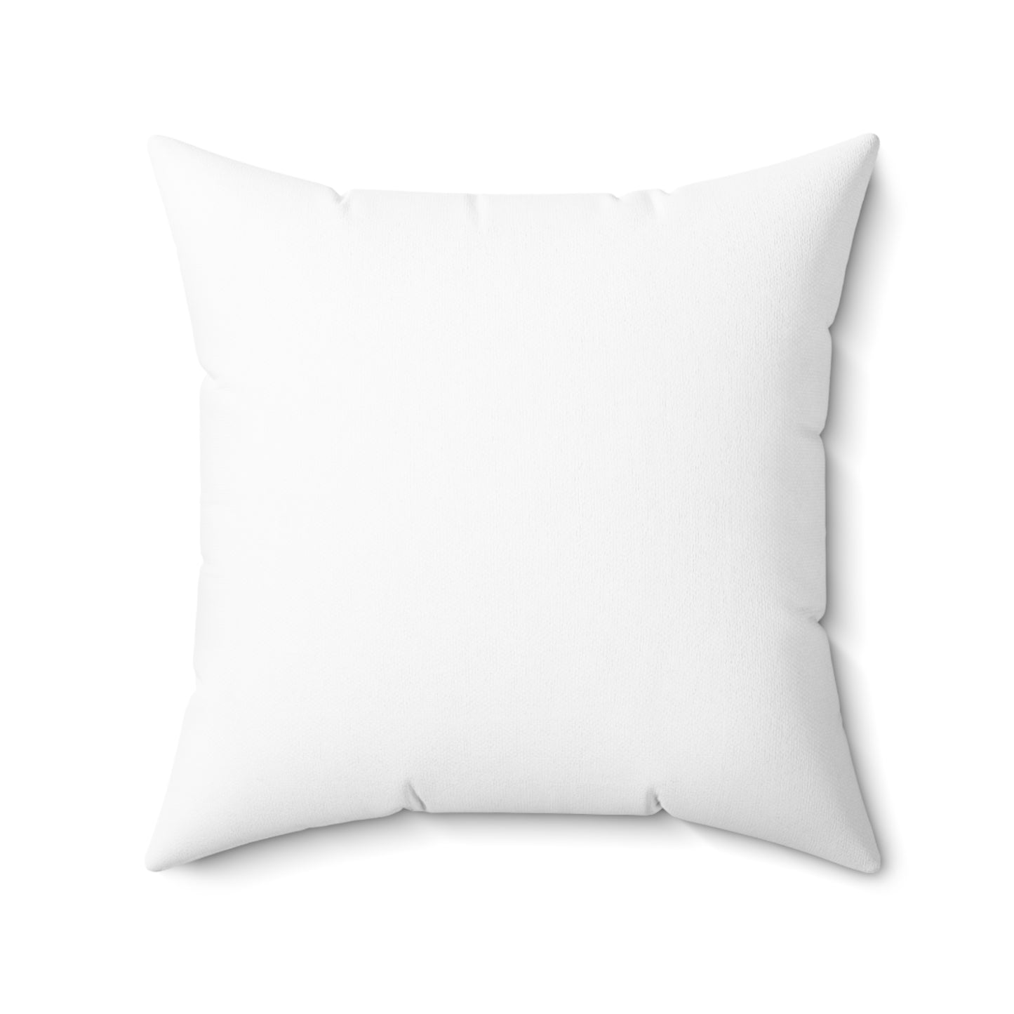 Here to Meditate Polyester Square Pillow White