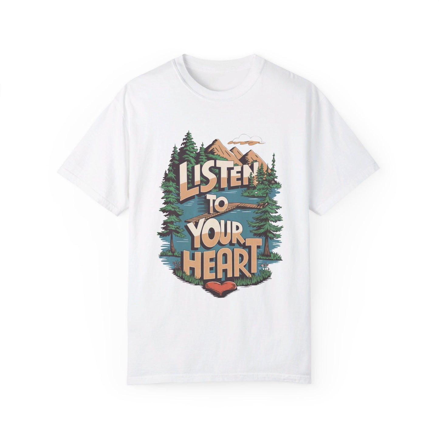 Listen to Your Heart Adult Meditation T-shirt