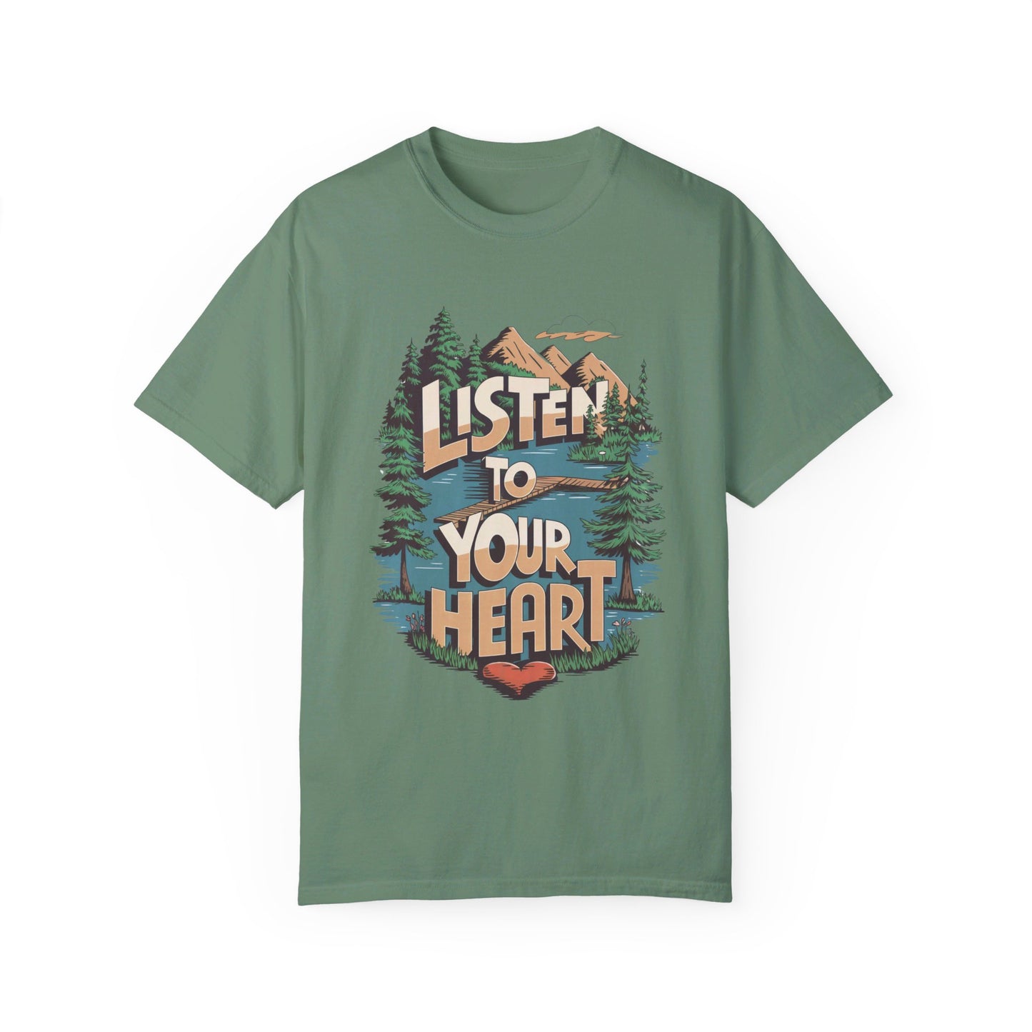 Listen to Your Heart Adult Meditation T-shirt