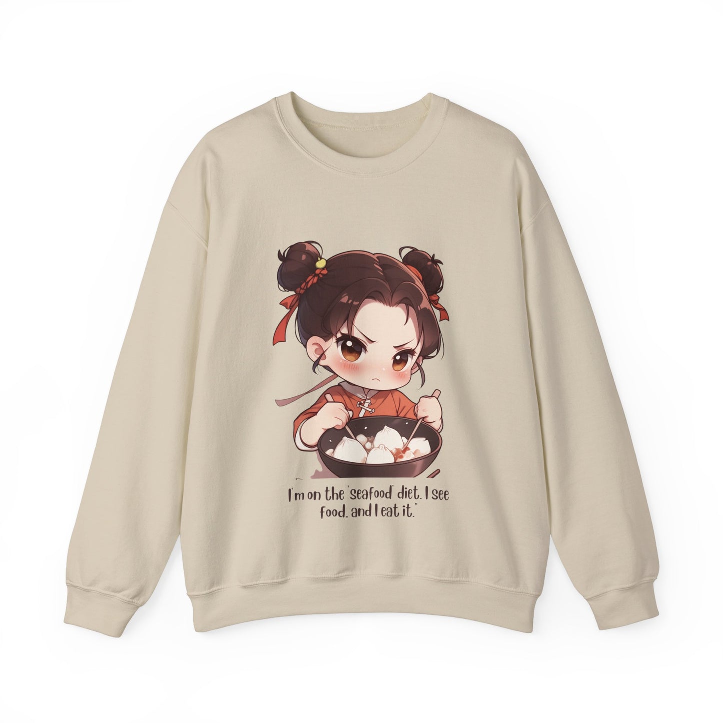 Heavy Blend™ comfortable Crewneck Sweatshirt Cute Cartoon Girl