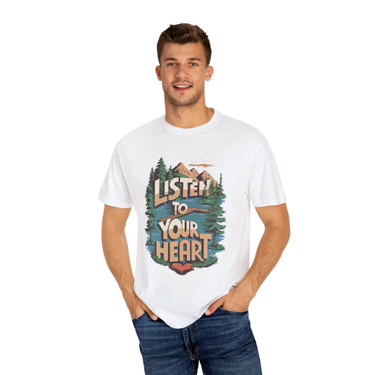 Listen to Your Heart Adult Meditation T-shirt