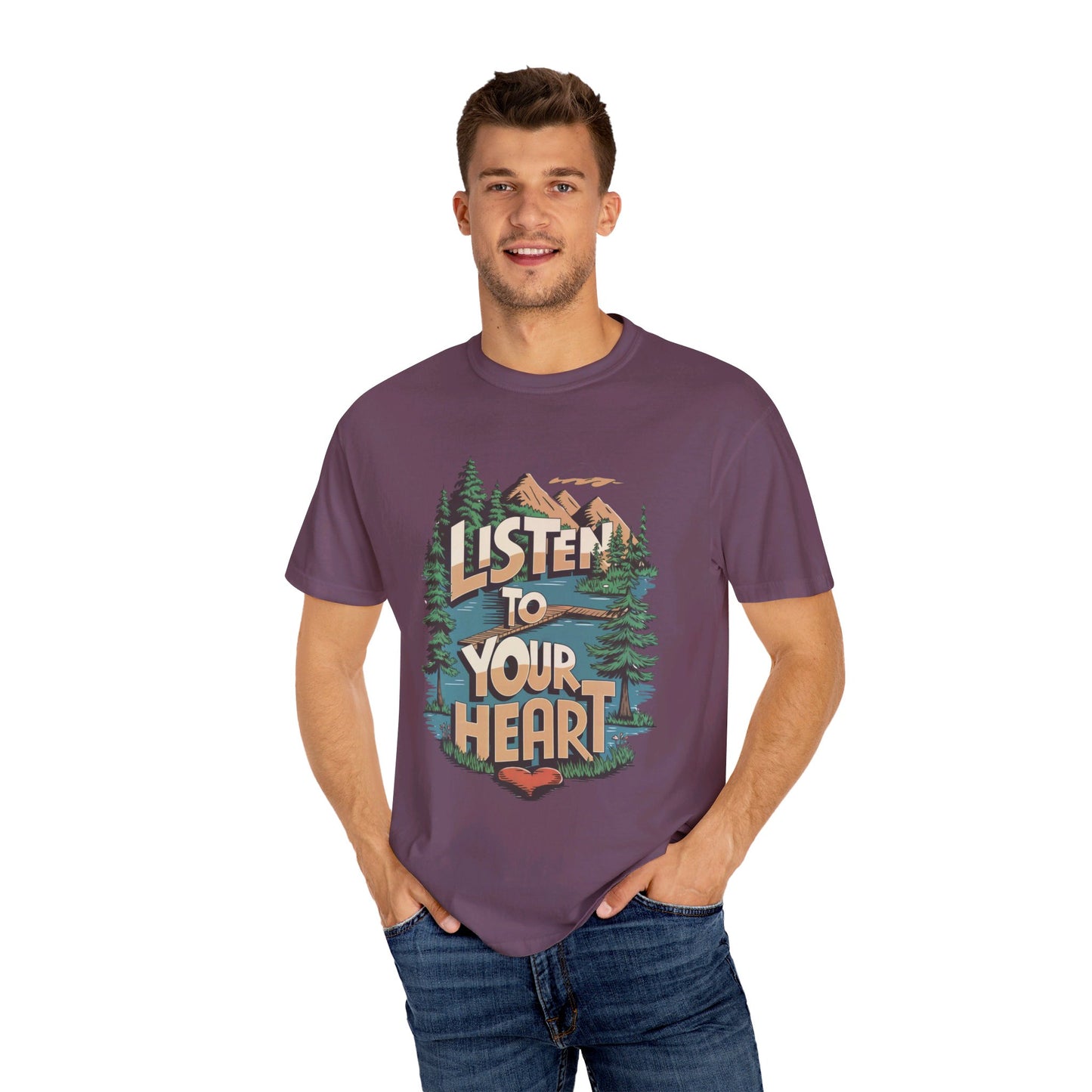 Listen to Your Heart Adult Meditation T-shirt