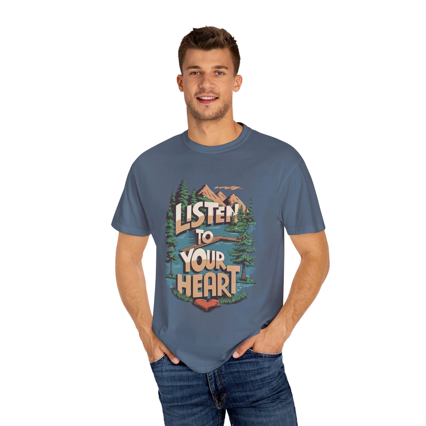 Listen to Your Heart Adult Meditation T-shirt