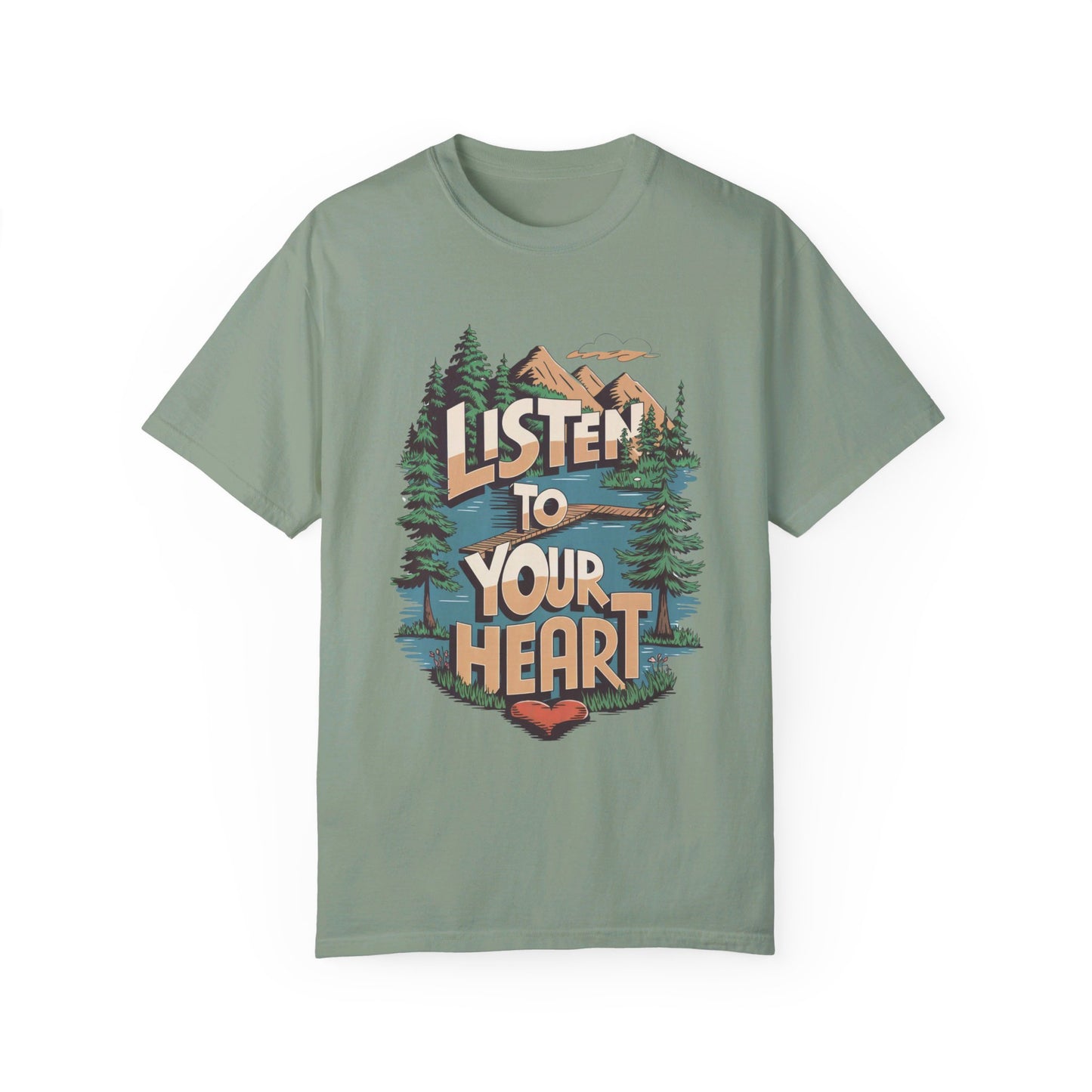 Listen to Your Heart Adult Meditation T-shirt