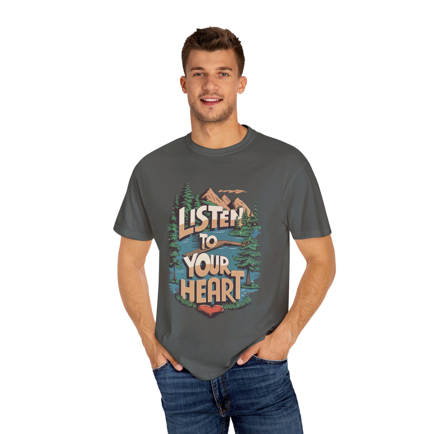Listen to Your Heart Adult Meditation T-shirt