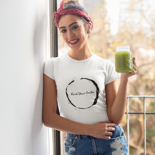 Find Your Center Unisex Adult Meditation Cotton Crew Tee