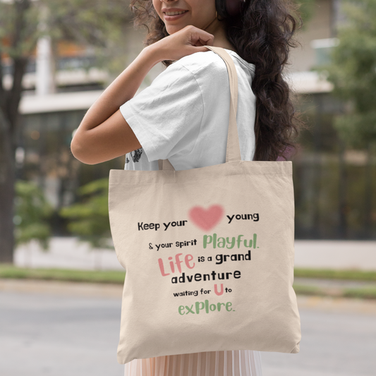 Life is a Grand Adventure Cotton Canvas Tote Bag