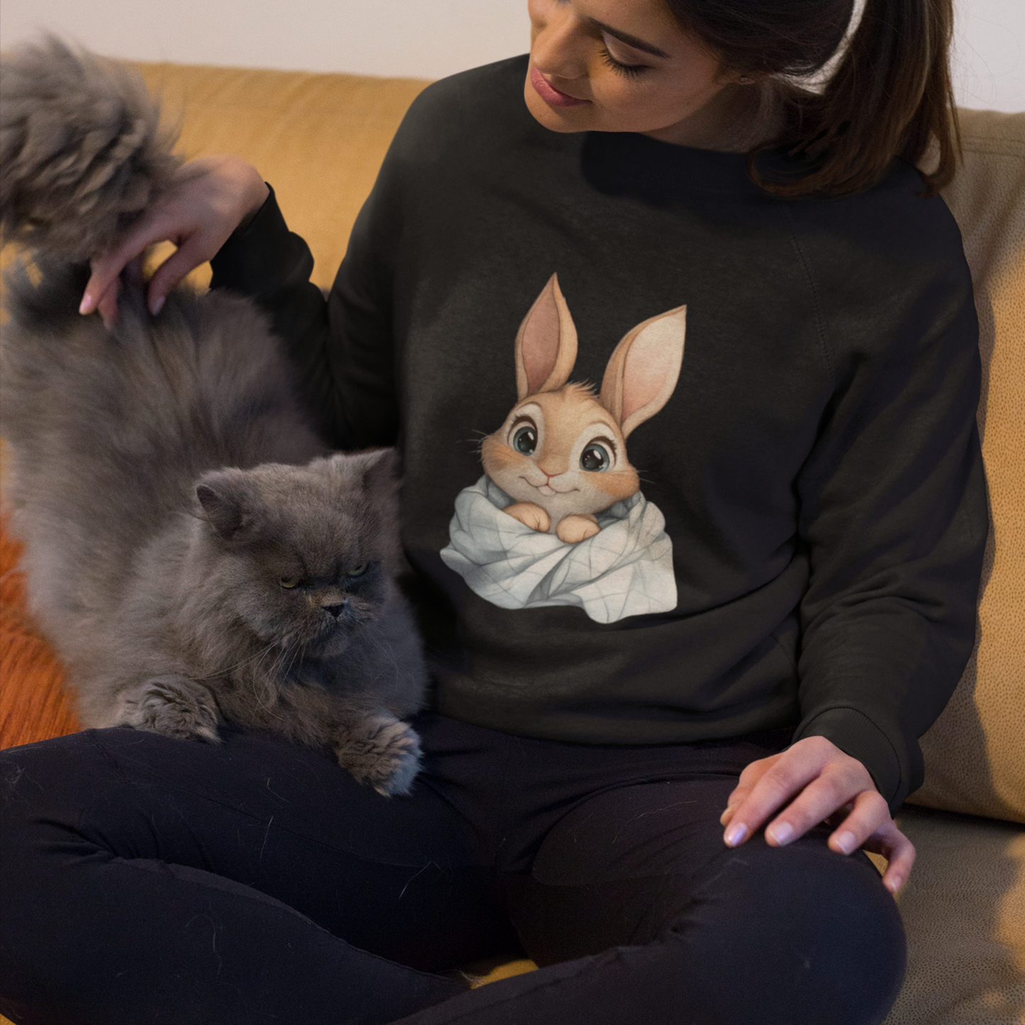 Cute Bunny Unisex Crewneck Sweatshirt